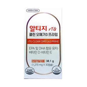 그린스토어 알티지 클린 오메가3 프라임 60캡슐 2개월분