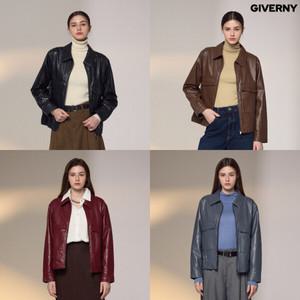 [GIVERNY] 지베르니 faux 레더 블루종 점퍼 1종
