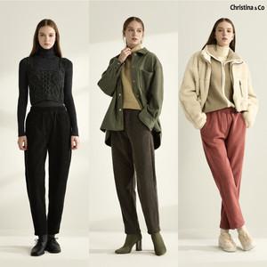 [론칭가 69900원][Christina n Co] 크리스티나앤코 24FW 융기모 코듀로이 팬츠 3종