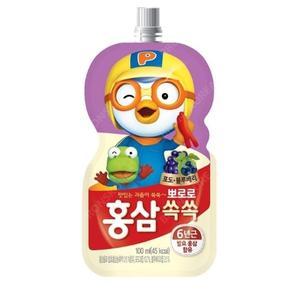 뽀로로 홍삼쏙쏙 포도 블루베리 100ml X 10개 홍삼주스