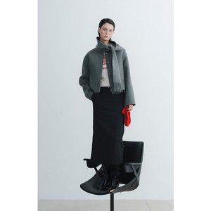 [ZOOC](천안아산점)머플러 세트 핸드메이드 크롭 자켓 Z244MSG501