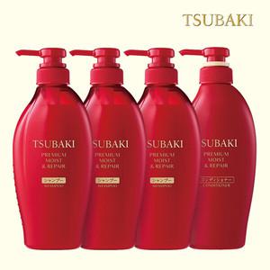 츠바키 프리미엄 모이스트 리페어 450ml 3개 + 컨디셔너 450ml 1개
