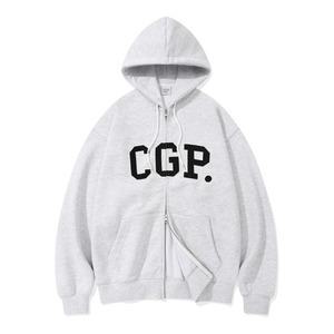 [코드그라피] [TAG가 79,000원] CGP 아치 로고 후드 집업_라이트그레이