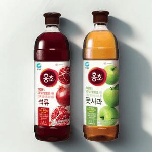 청정원 홍초 석류 1.5L + 풋사과 1.5L
