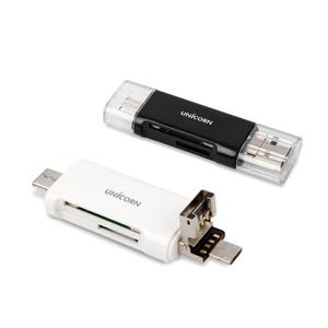 XC-800A 통합 멀티 카드리더기 USB A타입 C타입 OTG 지원