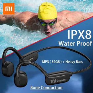 골전도이어폰 샤오미 2024 골전도 수영 이어폰 블루투스 무선 IPX8 방수 32GB MP3 플레이어 마이크 헤드셋