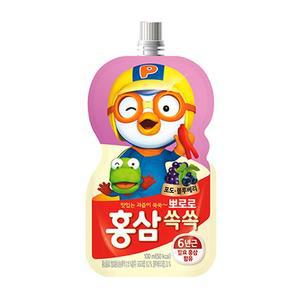 뽀로로 홍삼쏙쏙 포도블루베리100mlx10팩.