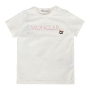 몽클레어 25SS 키즈 로고 반팔티 화이트 8C00006 89AUM 034