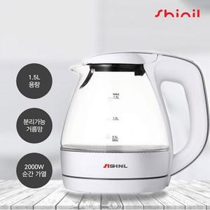 1.5L 유리 무선 전기주전자 전기포트 커피포트
