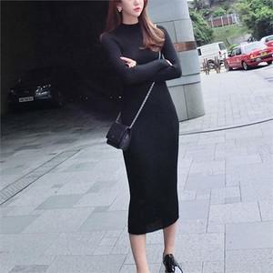 [오노마] ONM 슬림핏 타이트한 패션 여성 니트 골지 심플 롱 원피스  9283965)
