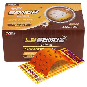 노런 플라이다운(50매) 날파리 파리 잡는 끈끈이 찍찍이 찐득이