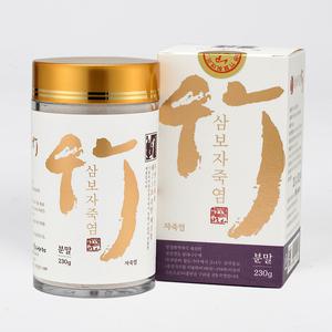삼보죽염 정품- 9회 자죽염 분말230g / 천연 구운소금  9회용융염