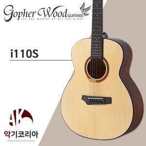 고퍼우드 i110S 입문용 어쿠스틱 통기타 여성용 여행용 어린이 미니기타