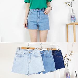 [103st] 연청 중청 진청 데님 반바지 여성 하이웨스트 여름 청반바지 3color