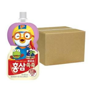 팔도 뽀로로 홍삼 쏙쏙 100ml 40팩 포도 블루베리.