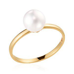 [비앤비골드] 14K/18K 마가렛 6.5mm 해수 진주 반지 NPR7286