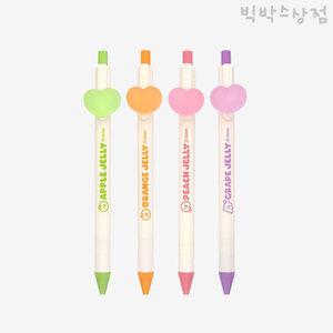 말랑말랑 젤리빈 샤프 4종 1세트 골고루 0.5mm 문구 필기 학용품 캐릭터 고급샤프 그립감 좋은 스퀴시 아기