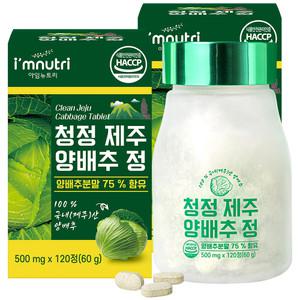 아임뉴트리 청정 제주 양배추환 양배추 정 500mg x 120정 2박스