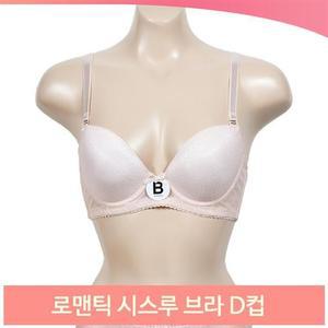 로맨틱 시스루 브라 D컵 와이어 은은한 광택 란제리