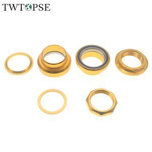 TWTOPSE 자전거 외부 헤드셋 Brompton 접이식 자전거용 1 1/8 인치 28.6mm 포크 34mm 프레임 베어링 헤드