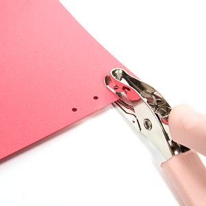 핸디 1공 펀치 light pink 3mm/다용도 핸드 수동 1구 원형 종이 악세사리 택 펀칭기 타공기 펀치기 천공기