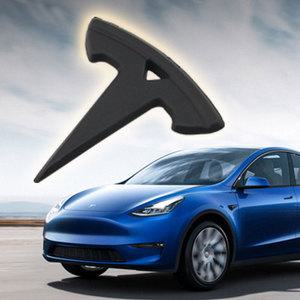 테슬라 핸들 트렁크 본넷 로고 엠블럼 커버 모델 MODEL Y 3 검정 빨강