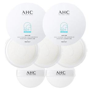 AHC 선쿠션 시카 카밍 EX 썬쿠션 본품 2+리필 3+추가 퍼프 2