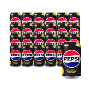 펩시 콜라 제로 탄산 음료 신상 캔 파인애플 355ml 24캔
