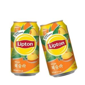 [롯데칠성음료] 립톤 아이스티 복숭아 355ML 24개 뚱캔 아이스티차 HN
