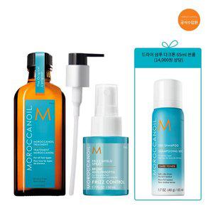 [모로칸오일](센텀시티점)[공식수입원]실키헤어솔루션세트 모로칸오일100ml+프리즈실드50ml+드라이샴푸6...