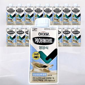하이뮨 케어메이트 영양식 구수한 곡물맛 산양유단백질 오곡분말 200ml 18팩