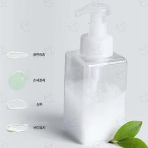 핸드워시 거품통 450ml 버블 펌핑용기 투명 리필통