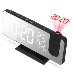 EZ 디지탈 부모님 LED 시계 라디오 온도 습도 탁상 알람 스마트빔 추석 선물 프로젝션시계