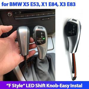 용품 기어 시프트 자동 시프터 레버 핸들 bmw x5 E53 x1 E84 x3 E83 탄소 섬유 검정과