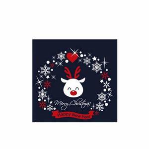 [KGPQT0SR_4B]스티커 장식 행복한 루돌프 용 크리스마스