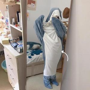 상어잠옷 전신잠옷슈트 입는 담요 파자마
