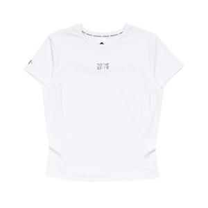 데상트 여성 슬림핏 세미크롭 반팔 티셔츠 SP122TTS13WHT