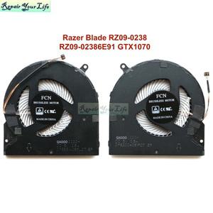 노트북 CPU GPU 냉각 팬 레이저 블레이드 날 15 RZ09-0238 02386E91 02385E92 GTX1070 쿨러 라디에이터 0FK