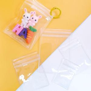 PVC 인형 포카 투명 파우치 키링 악세사리 부자재 (size4)