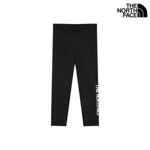 [노스페이스][텍가 48000원] 노스페이스 여아 레터링 레깅스 FM1NF6KJ01S-BLK