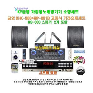 [금영가정용노래방기기 KHK-300+MP-801B세트14]앰프MP-801B+고급형 MS-603스피커+고급형 무선마이크+대형리모콘/캠핑카-가정