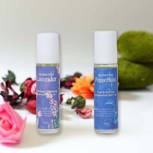 (01. 라벤더 8ml) 더허브스토리 아로마 마사지오일 롤온 8ml 2종/바디오일/오일/해피바스바디오일/천연아로