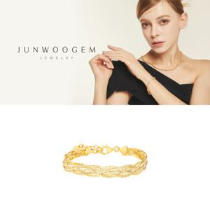 준우젬 실버925 브리앙 트위스트 체인 팔찌
