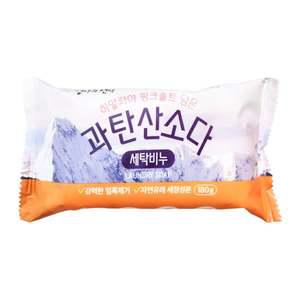 애경 엄마의선택 과탄산소다 핑크솔트 180g 세탁비누 맨손 생활얼룩 깔끔 냄새원인제거 강력