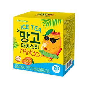 다농원 망고 아이스티 20개입/달콤한/시원한/홍차/분말/스틱/디저트/간식/음료/달달한/맛있는/식당/업소