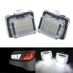 CANBUS LED 자동차 번호 번호판 라이트 조명 어셈블리 벤츠 W204 W212 W216 W221 W207 W218 램프 LUCES 6000K 2개