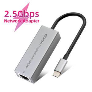 랜선젠더 25G USB 이더넷 어댑터 2500Mbps USB30 C to RJ45 랜 유선 기가비트 맥북 아이패드 프로용 네트워