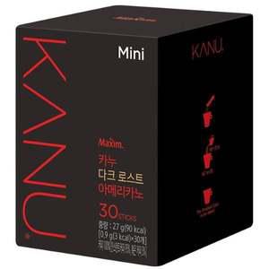 맥심카누 미니 다크 로스트 0.9gX100T 동서식품 핫초코 커피 믹스 프리마