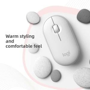 Logitech M350 Pebble 초박형 무선 Bluetooth 마우스, 조용하고 사랑스럽고 다양한 색상 옵션, 휴대 가능하