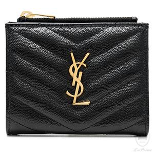 [롯데백화점]생로랑 라프리마 [SAINT LAURENT] 생로랑 모노그램 캐비어 반지갑 575879-BOW01-1000